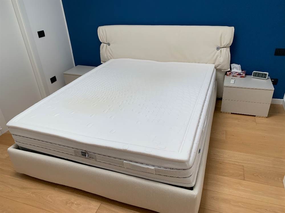 Letto matrimoniale contenitore e materasso memory Dorelan, modello 101