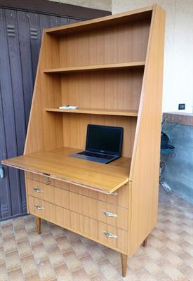 STUDIO-LIBRERIA CON RIBALTINA E 3 CASSETTI