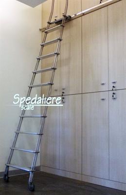 Scala scorrevole o d'appoggio per librerie e soppalchi 55555 - Foto 3