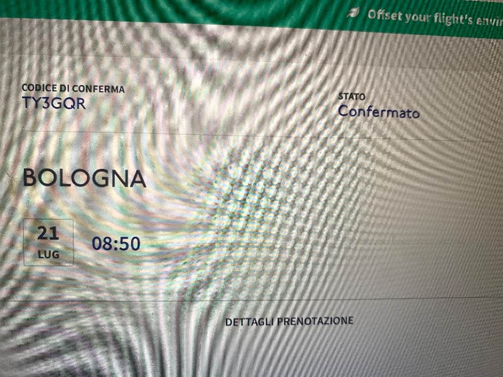 Biglietto aereo Bologna - Bucharest 21 Luglio