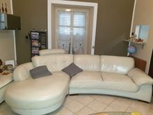 Divano vera pelle color beige