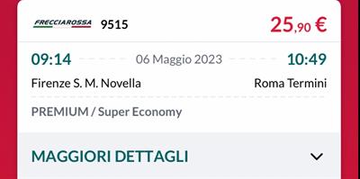 Biglietto Frecciarossa
