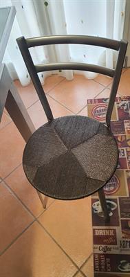 4 sedie Calligaris e tavolo allungabile cristallo, color caffè - Foto 5