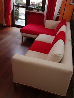 Divano con chaise longue usato, colore originale - Anteprima 1
