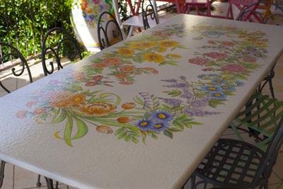 Tavolo rettangolare in ceramica