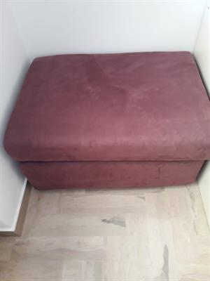 Divano poltrone sofà con pouf staccabile, colore viola, in ottime condizioni - Foto 3