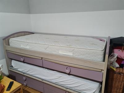 Letto doppio a castello, colore olmo - Foto 6