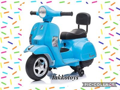Moto elettrica mini vespa 6v blu