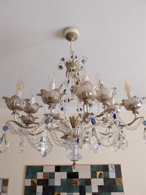 Lampadario in ferro battuto