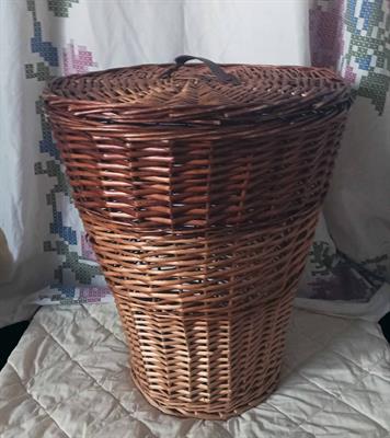 Cesta in Vimini Maniglia in Pelle
