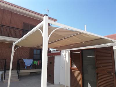 Gazebo slide 3x3 bianco-tortora usato