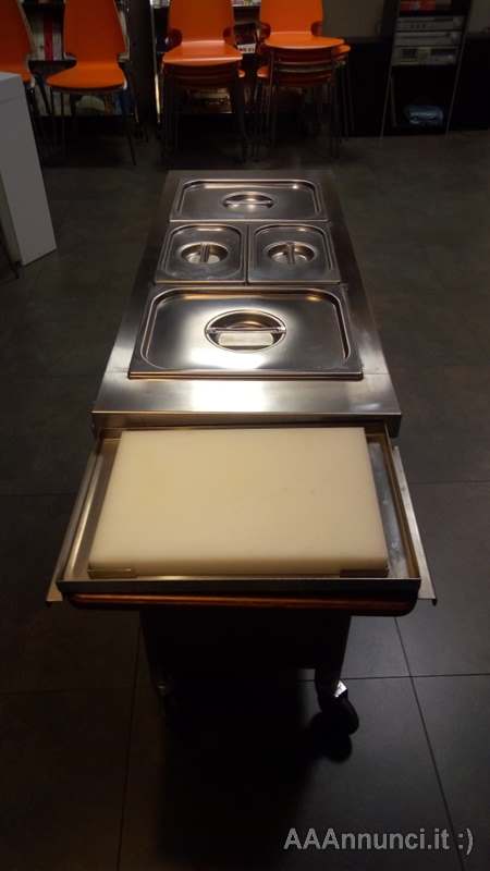 Carrello termico scaldavivande, in legno massello - Foto 5