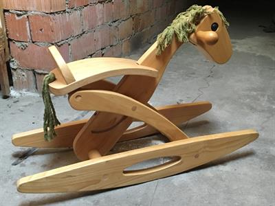 Cavallo a dondolo x bambini in legno