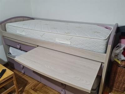 Letto doppio a castello, colore olmo - Foto 5
