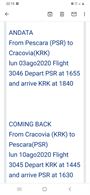 Aereo Pescara Cracovia dal 3 al 10 agosto
