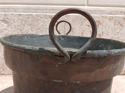 Grande Secchio In Rame Antico - Foto 5
