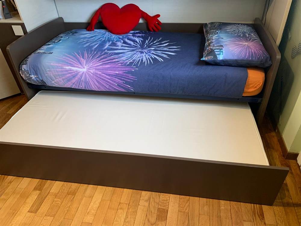 Foto 4Letto singolo + secondo letto, colore marrone, in legno