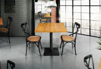 Tavolo bar rovere sp cm4 e sedie lacc nere shabby
