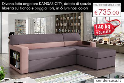 Divano letto matrimoniale angolare Kansas City