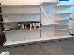 Scaffalatura negozio, colore bianco, come nuovi - Anteprima 1