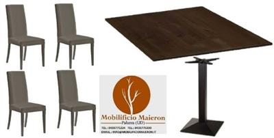 Set Cod526 Tavoli 80x80 Sedie Arredamento Ristorante Bar Pub