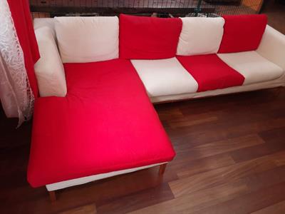 Divano con chaise longue usato, colore originale - Foto 2