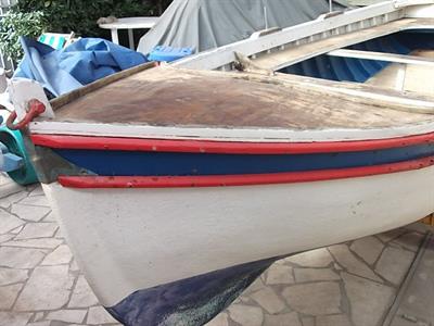 Barca lancia in legno con Motore Seagull British HP 5 e 1/2