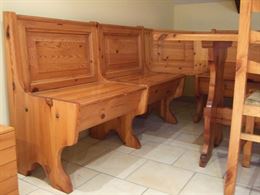 Giro panca contenitore tavolo legno di pino