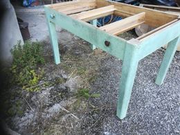 Tavolo con piano in marmo, in legno - Anteprima 1