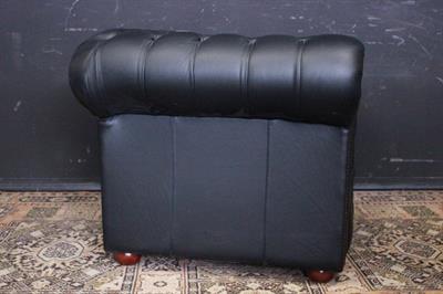 Poltrona originale Chesterfield club in pelle nera, colore nero - Foto 6