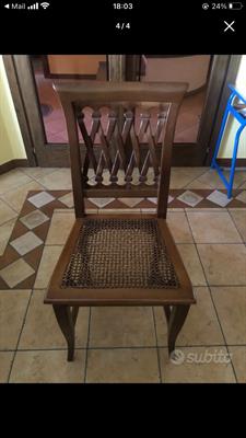 Tavolo in ciliegio con sei sedie