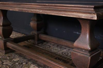 Tavolino in legno con ripiano in vetro - Foto 3