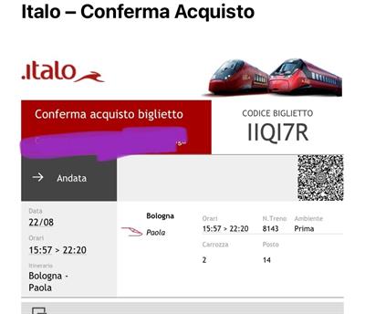 biglietto Italo