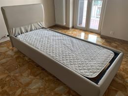 Foto 2 Letto singolo doghe 80x200 V. NICE Benny ecopelle, color panna