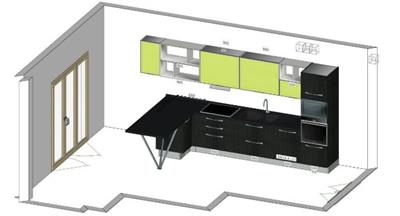 Pregiata Cucina lineare con Penisola - Lube Nilde mode - Anteprima 1