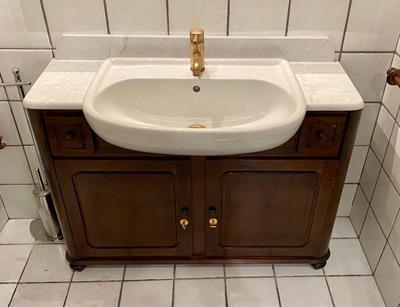 Mobile legno bagno con specchio