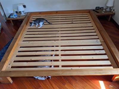 Letto matrimoniale giapponese, in legno - Anteprima 1