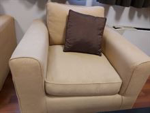 Poltrona in tessuto colore Beige chiaro