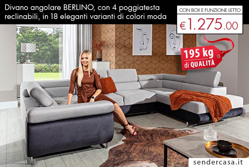 Divano letto matrimoniale angolare Berlino, modello best, colore diverso