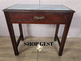 Tavolo Console in Massello con Piano Marmo 900'