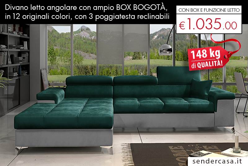 Divano letto matrimoniale angolare Bogotà