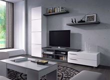 Parete attrezzata con libreria,
