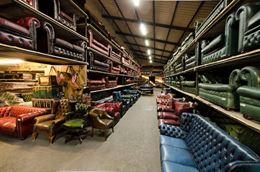 Divano Chesterfield vintage originale inglese