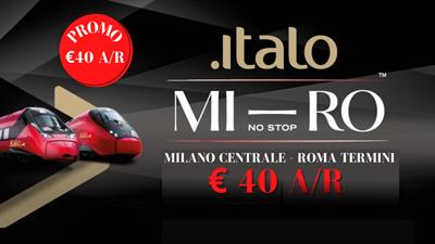 BIGLIETTO ITALO MILANO - ROMA 18.05-24.05