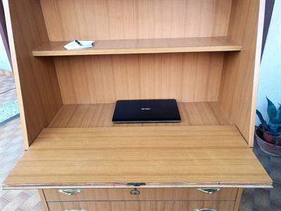 STUDIO-LIBRERIA CON RIBALTINA E 3 CASSETTI, come nuova, in legno - Foto 4