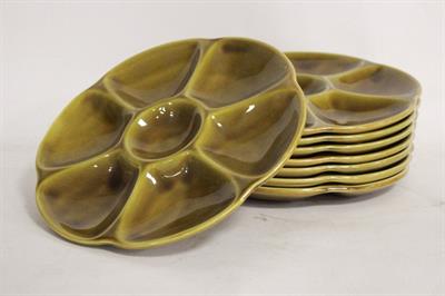 Set otto piatti da ostriche originale francese