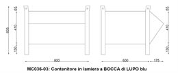 Foto 6 Contenitori cassoni in ferro impilabili a bocca di lupo, marca Sall