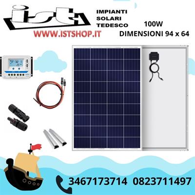 Impianto fotovoltaico 100W completo nuovo con garanzia - Foto 2