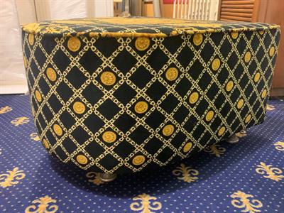 Pouf in velluto di cotone