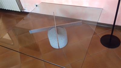 Elegante tavolo di vetro su base di pietra, prezzo trattabile - Foto 5
